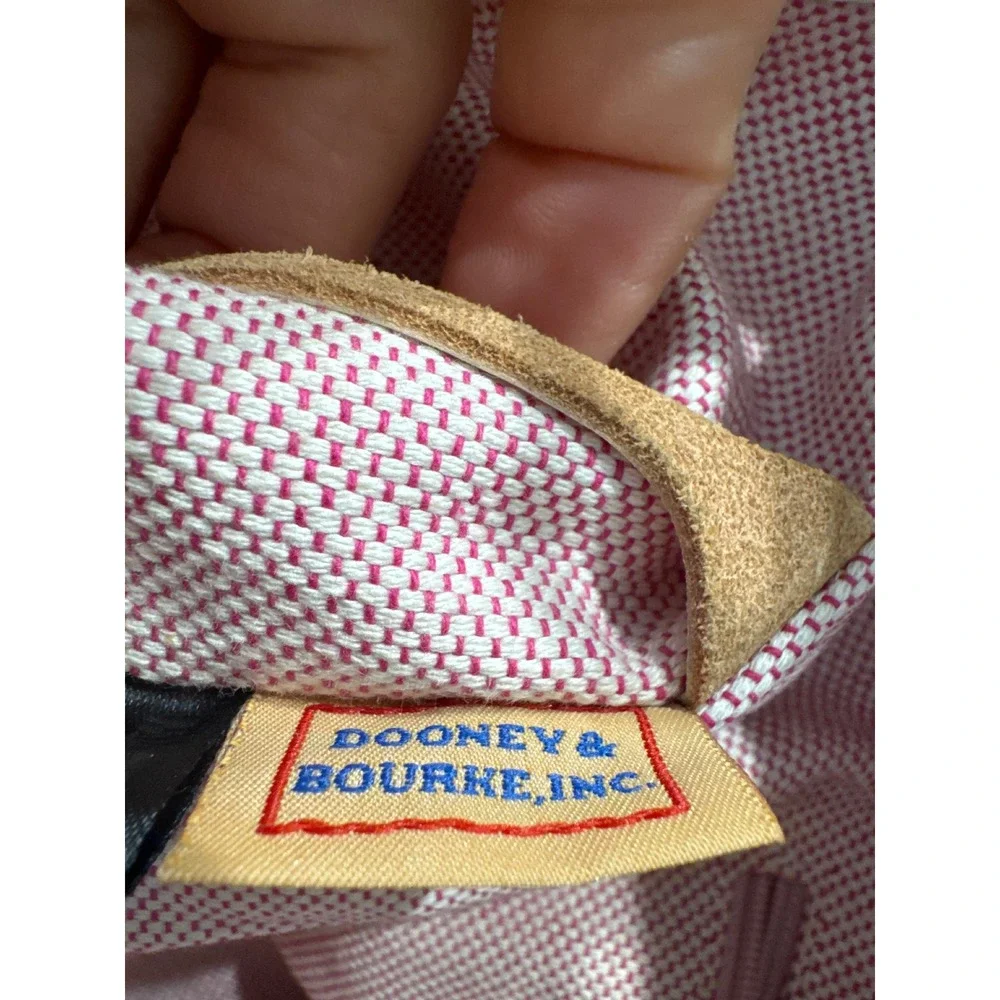 Dooney & Bourke pink white zebra print hobo handbag  leather straps‎ gold logo